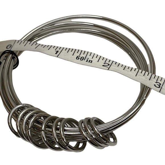 Paparazzi Multi Silver Tone Bangle Bracelet - Picture 5 of 6